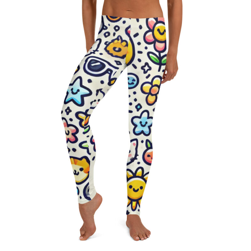 Artistic Playful Cute Doodles Leggings for All Occasions
