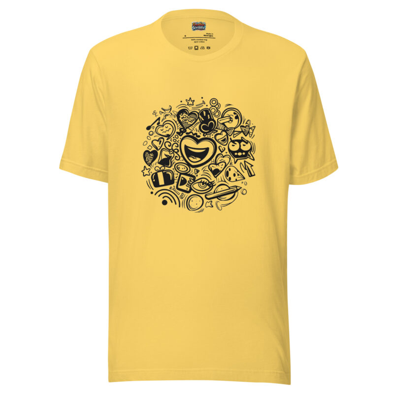 Astral Love Doodle T-Shirt - Cosmic Affection