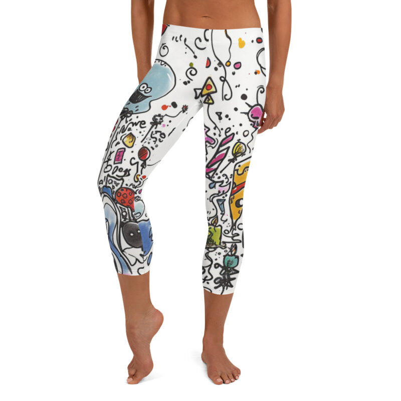 Balloon Burst Doodle Capri Leggings alternate view