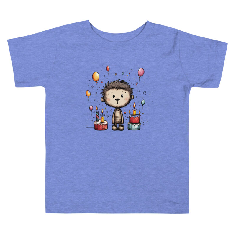 Birthday Bear Scribble T-Shirt - Cuddly Celebration