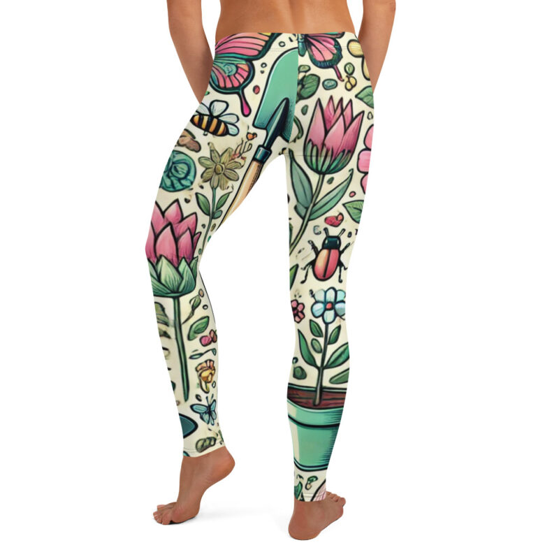 Blooming Garden Doodles Leggings alternate view