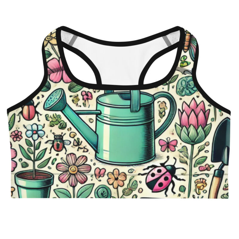 Blooming Garden Doodles Sports Bra Design