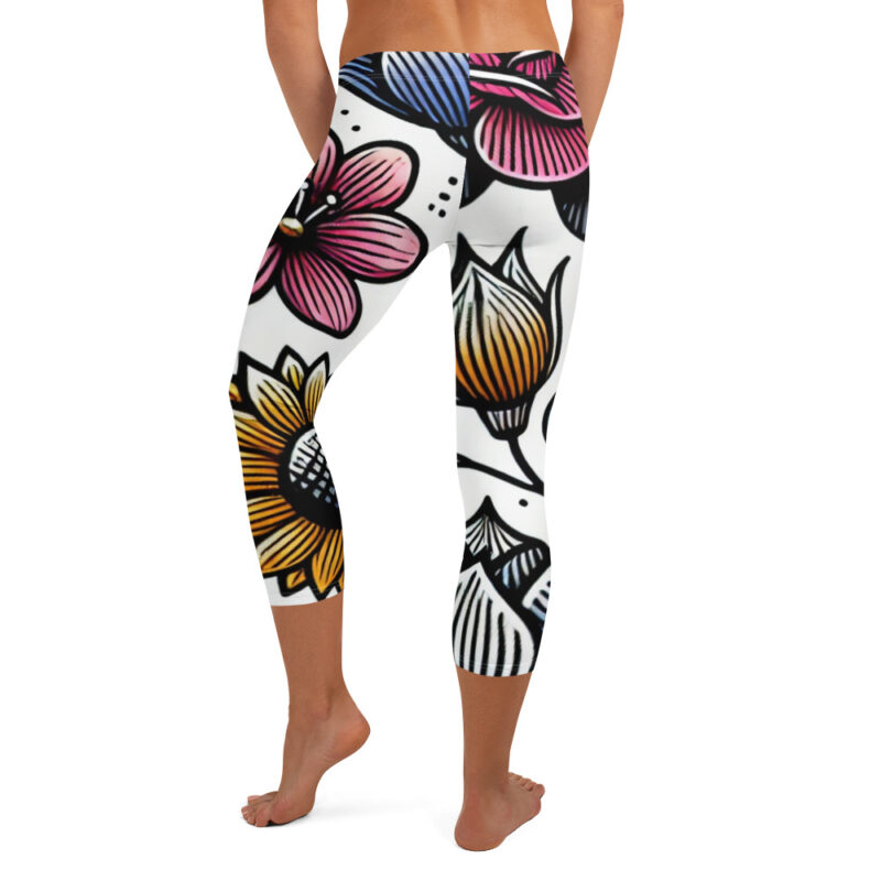 Blooming Garden Nature-Inspired Capri Leggings