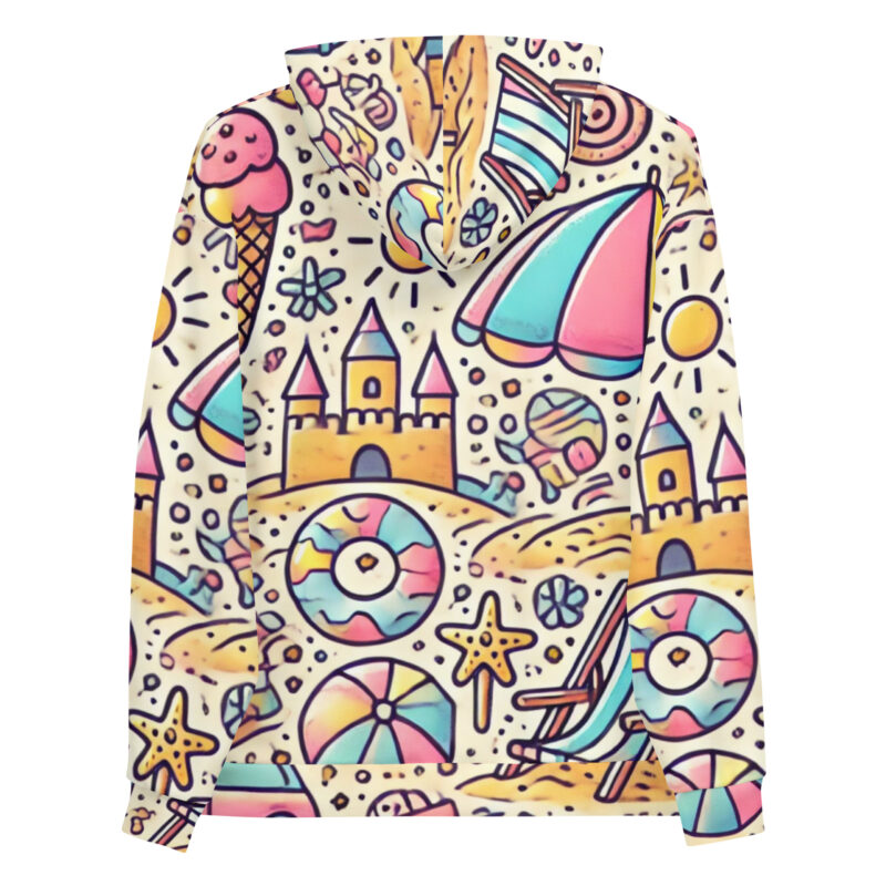 Lively Summer Beach Doodles Hoodie