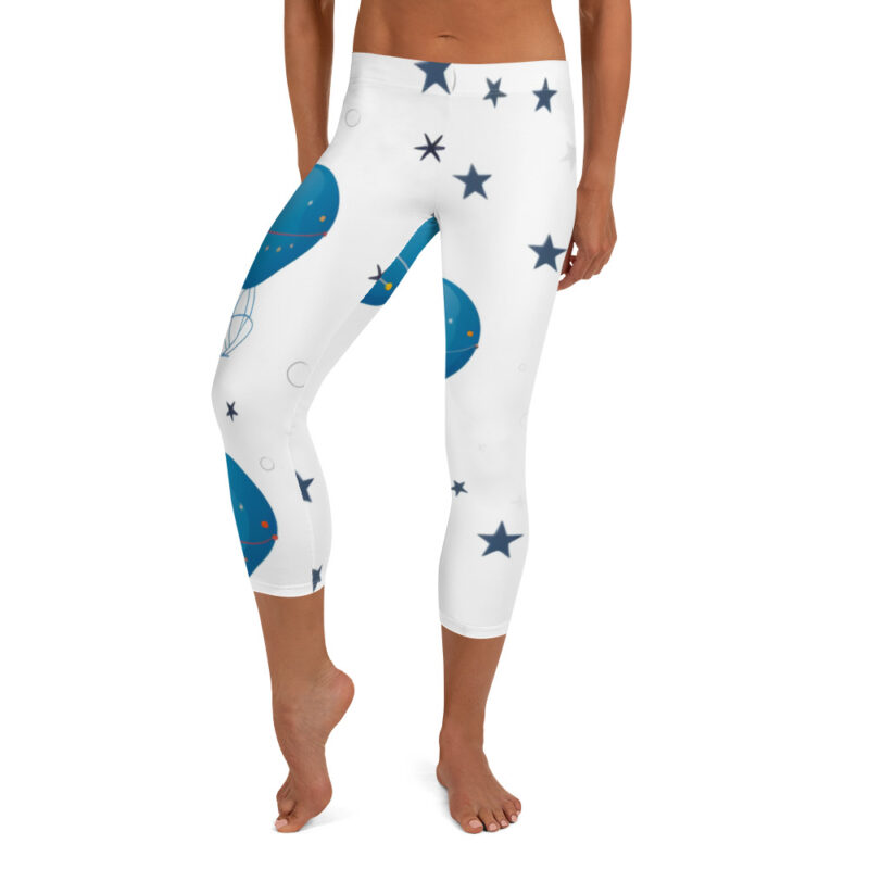 Celestial Balloons Scribble Capri Leggings alternate view