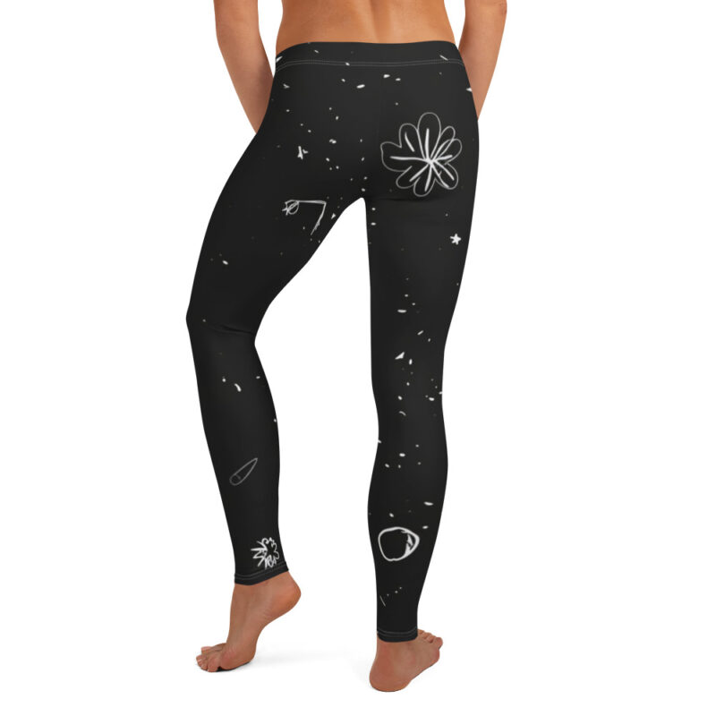 Celestial Birthday Leggings with Scribble Design alternate view