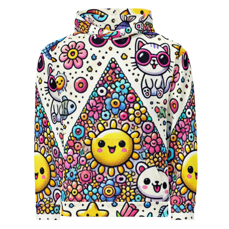 Cheerful Cute Doodles Hoodie for All Seasons