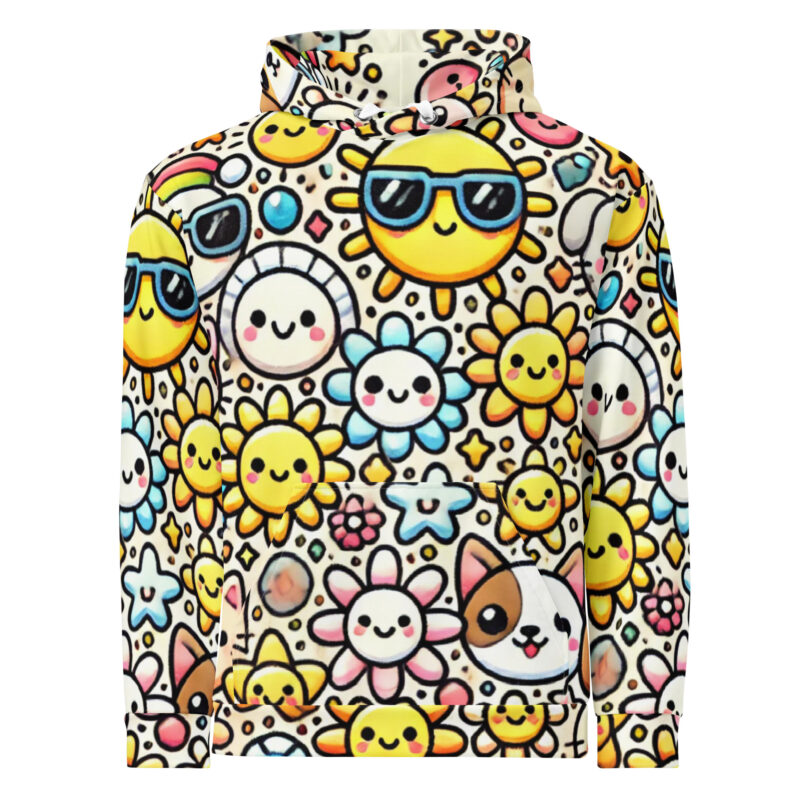 Cheerful Cute Doodles Hoodie for All Seasons