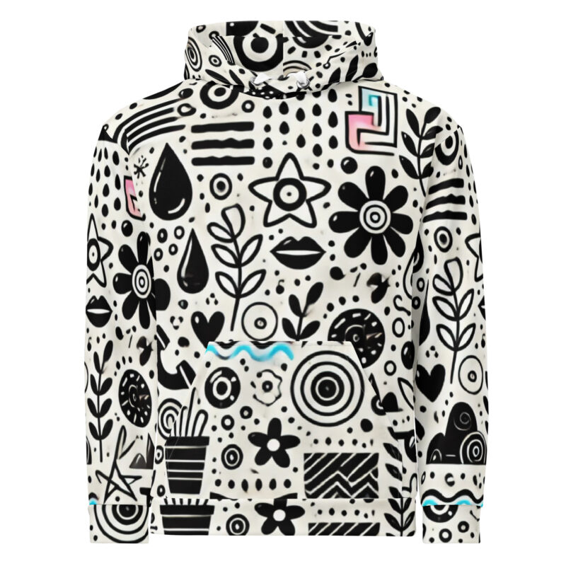 Chic Cloud and Garden Doodles Hoodie