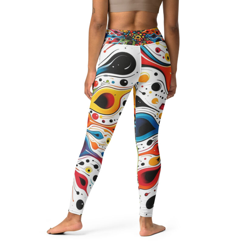 Cloudburst Yoga Leggings - Vivid Vinyasa Creativity Design alternate view
