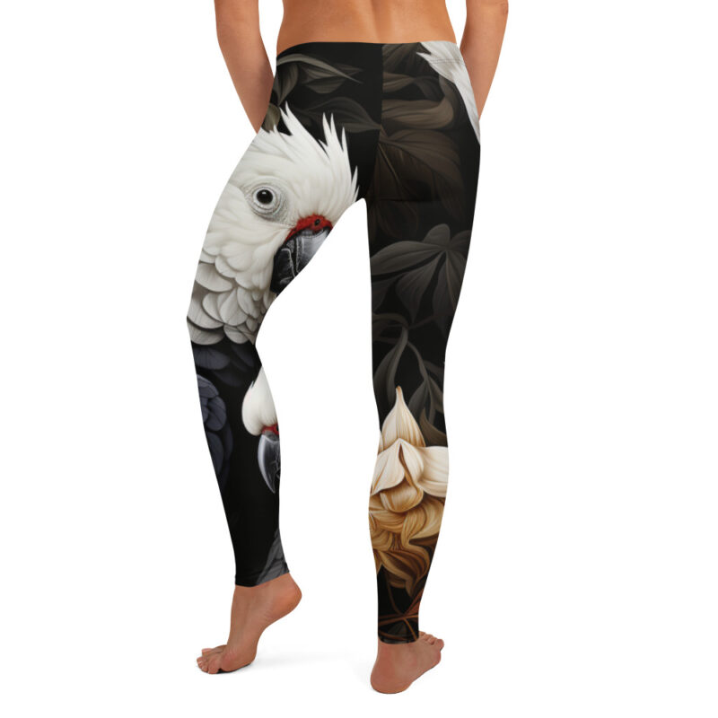 Cockatoo Print Leggings - Serenity Night Garden Design alternate view