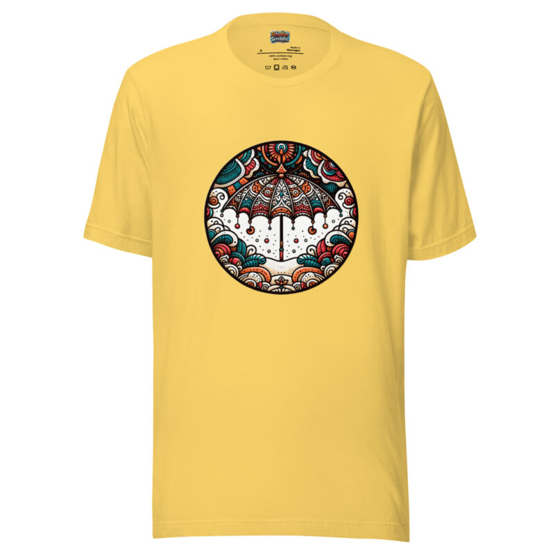 Colourful Beach Umbrella Summer Doodles T-Shirt