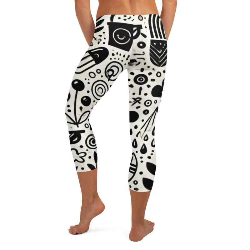 Cool Doodle Bloom Capri Leggings