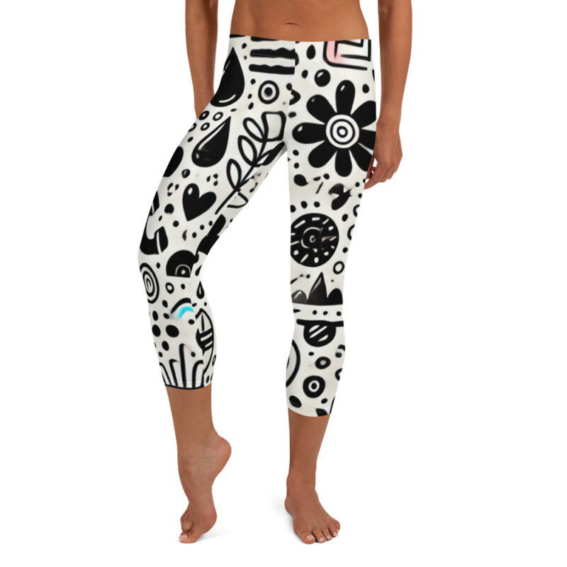 Doodle Bloom Capri Leggings alternate view