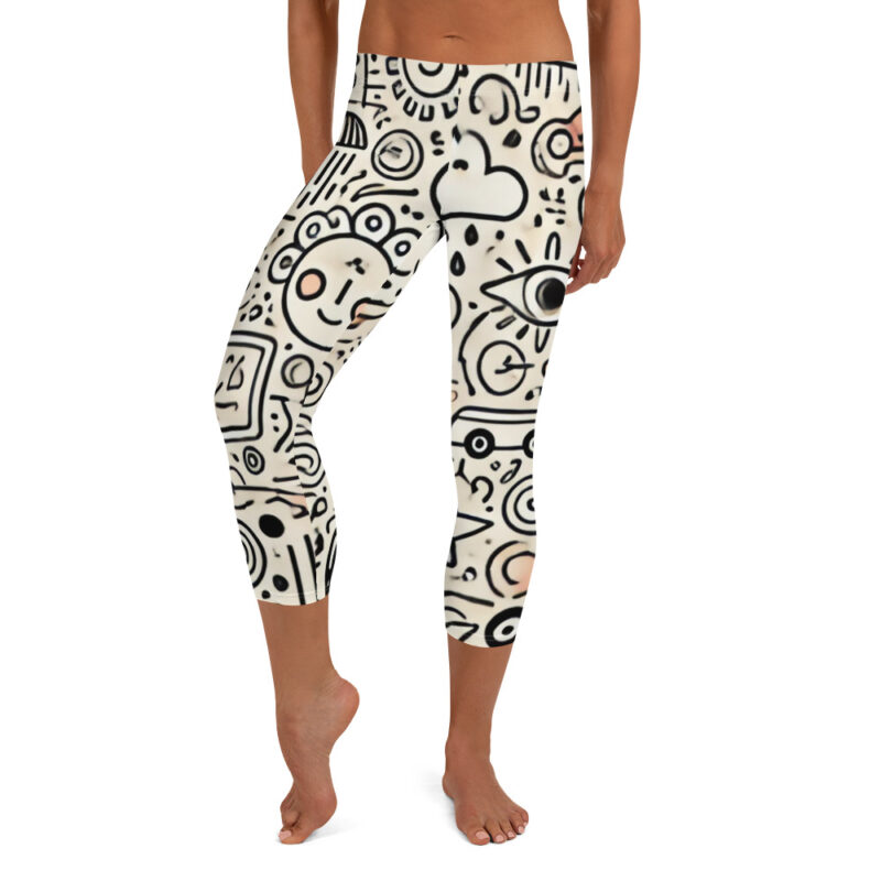 Smiley Shapes Capri Leggings alternate view