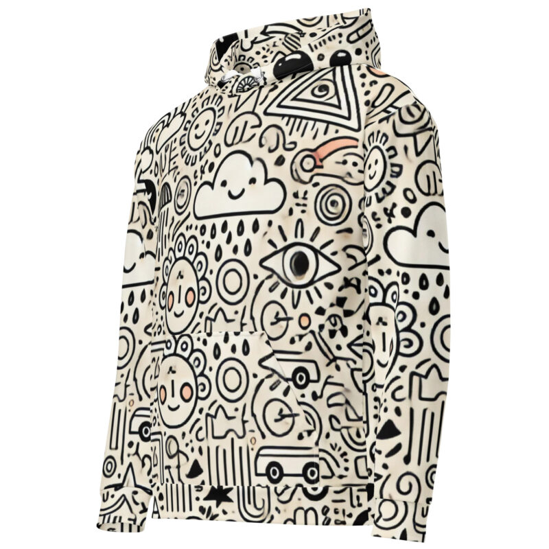 Cool Doodle Smileys and Shapes Hoodie