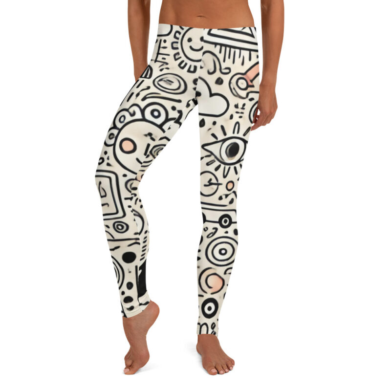 Cool Doodle Smileys and Shapes Leggings
