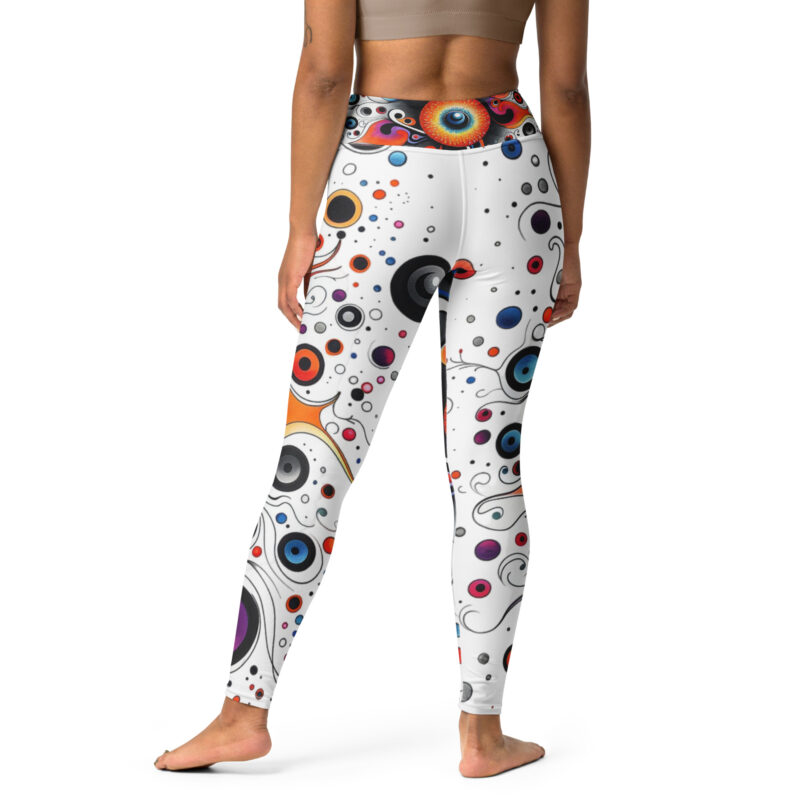 Cosmic Doodle Yoga Leggings with Ethereal Art alternate view