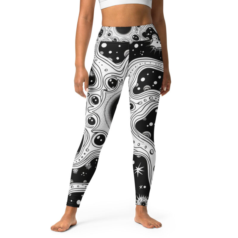 Cosmic Eye Doodle Yoga Leggings - Gaze into the Universe