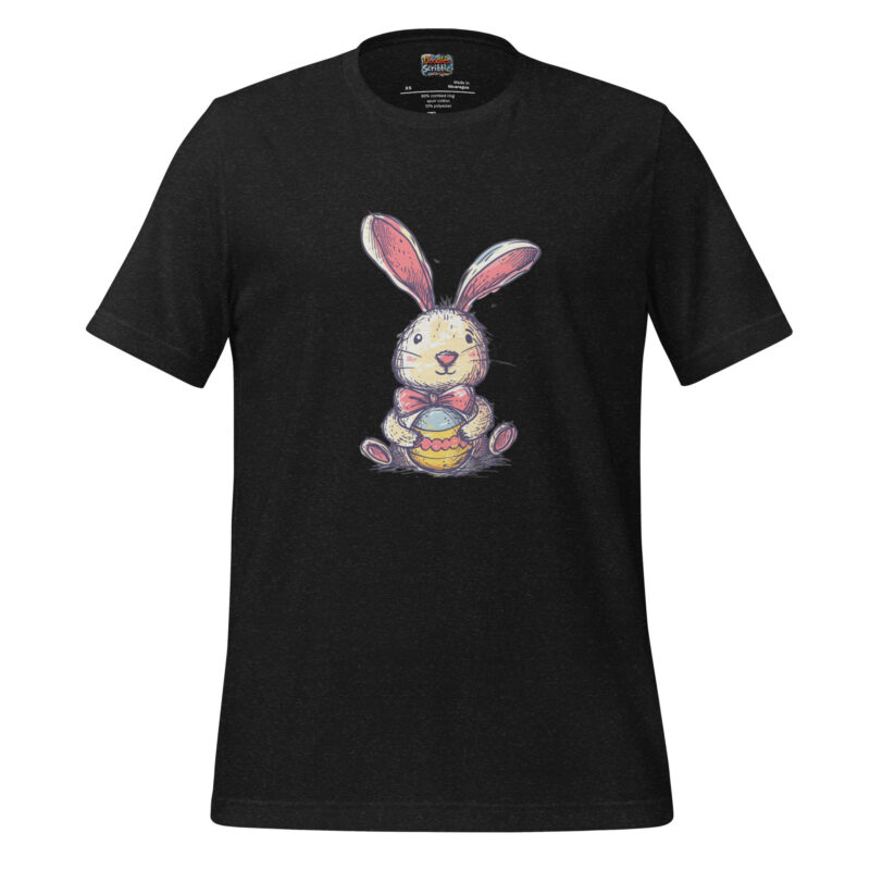 Easter Bunny T-Shirt with Festive Egg Doodle alternate view
