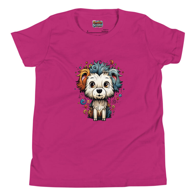 Cute Animals T-Shirt - Colourful Canine Doodle