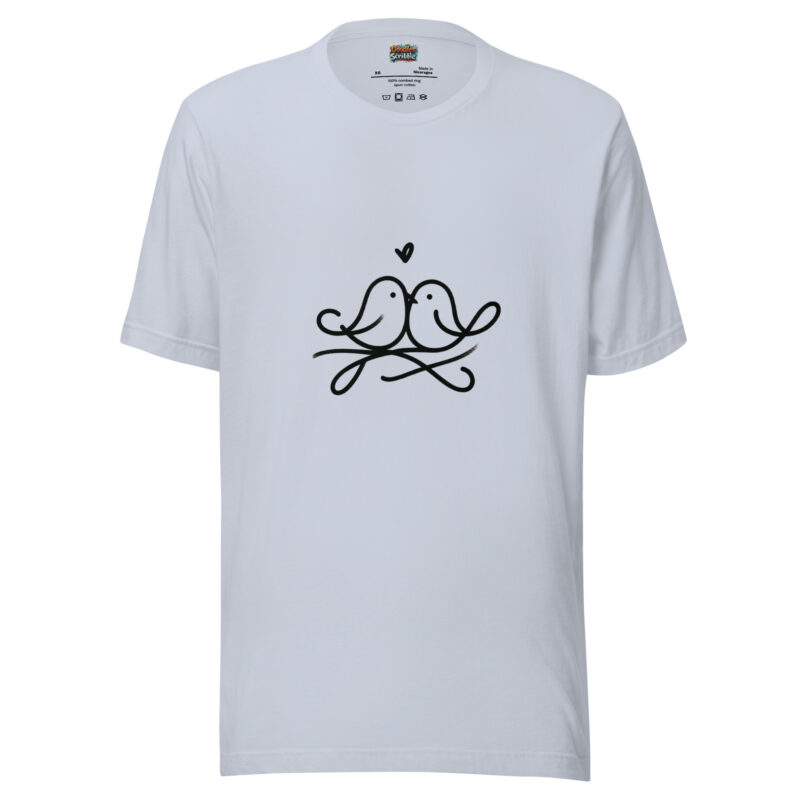 Cute Animals T-Shirt - Lovebirds Whimsy