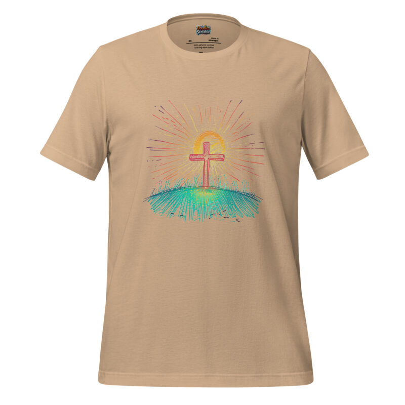 Dawning Hope Cross T-Shirt with Inspirational Illustration alternate view