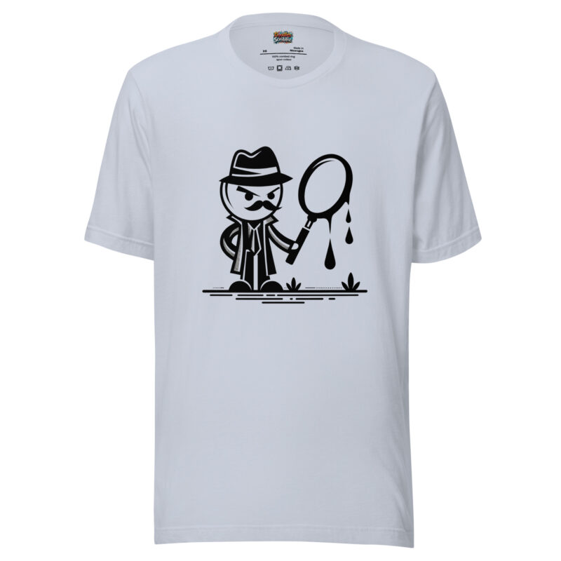 Detective Tales T-Shirt - Mystery Sleuth Doodle