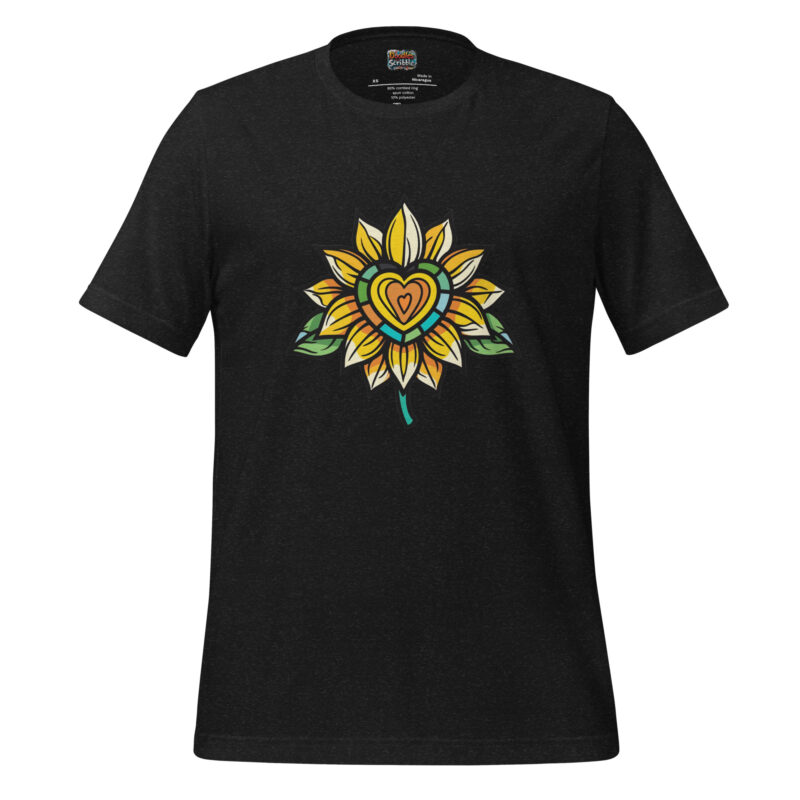 Sunflower Doodle T-Shirt - Love Core Delight alternate view