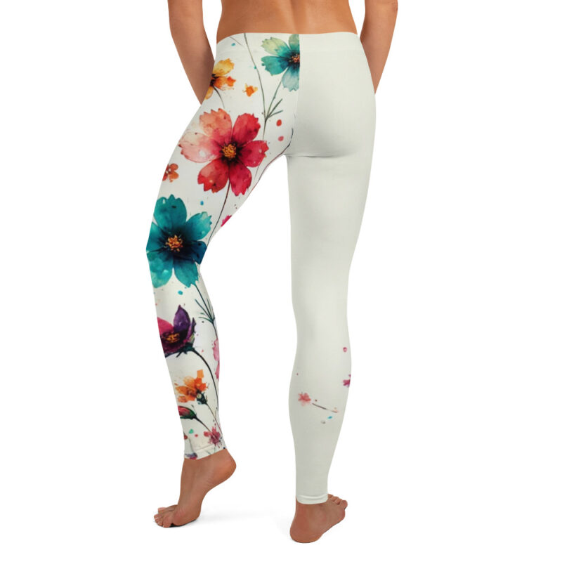 Flower Doodle Sports Bra with Playful Floral Artwork alternate view