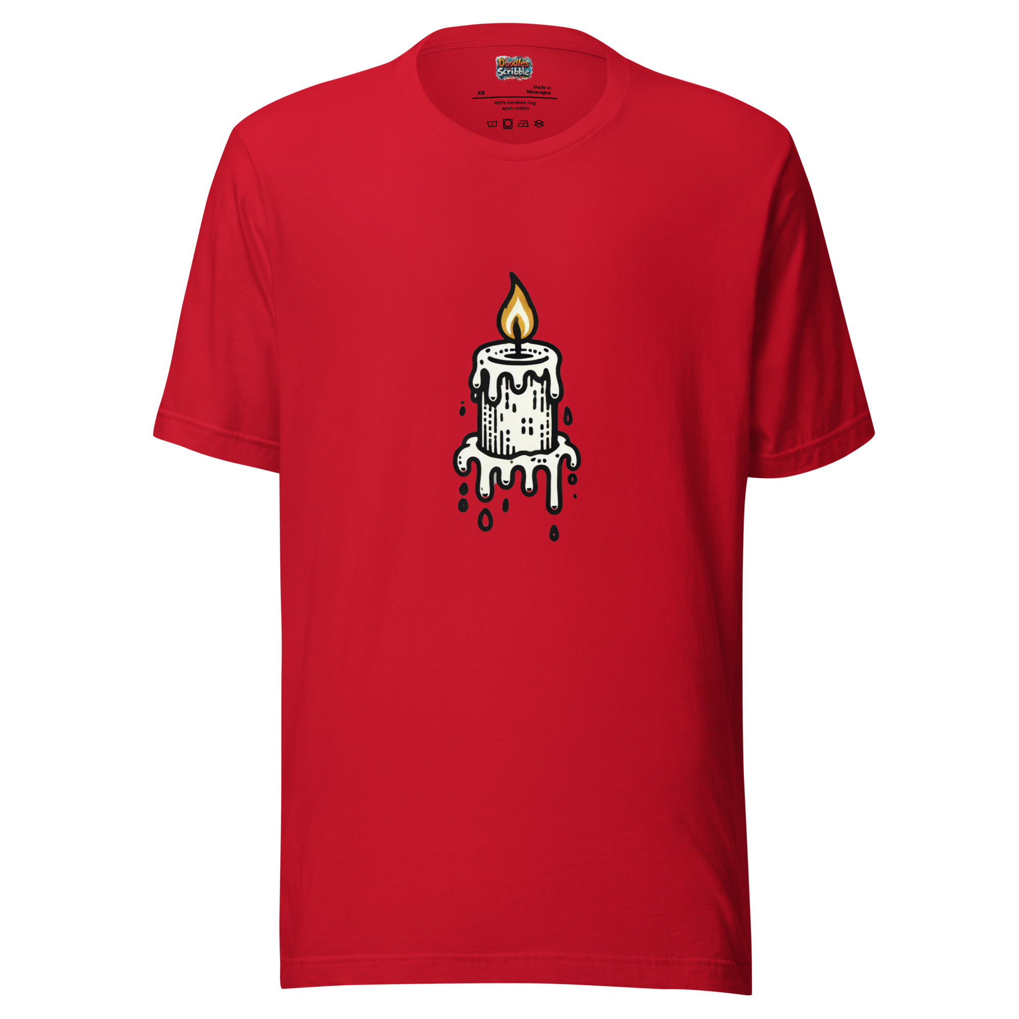 Dripping Candle T-Shirt with Halloween Doodle alternate view