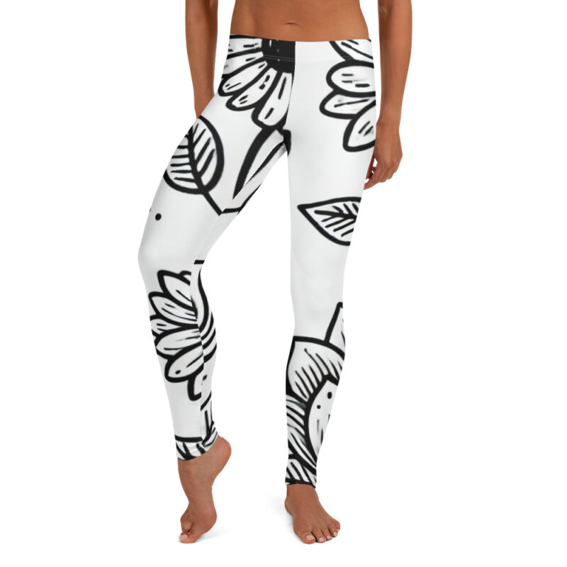 Elegant Flower Doodles Leggings