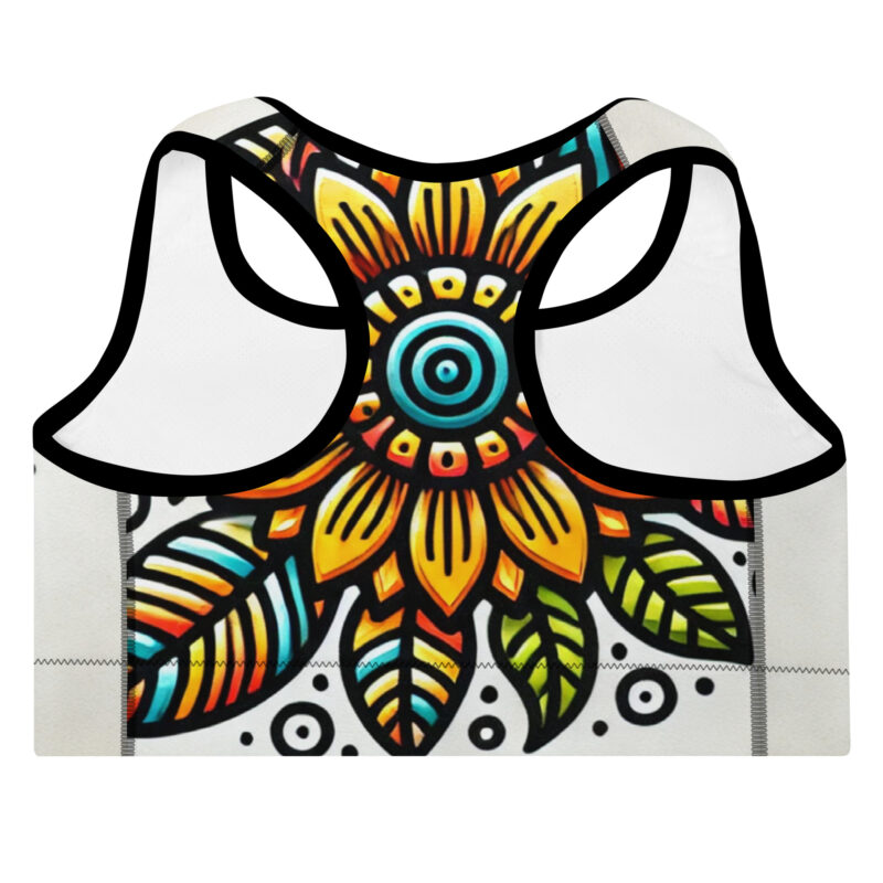 Elegant Sunflower Sports Bra with Padded Design alternate view