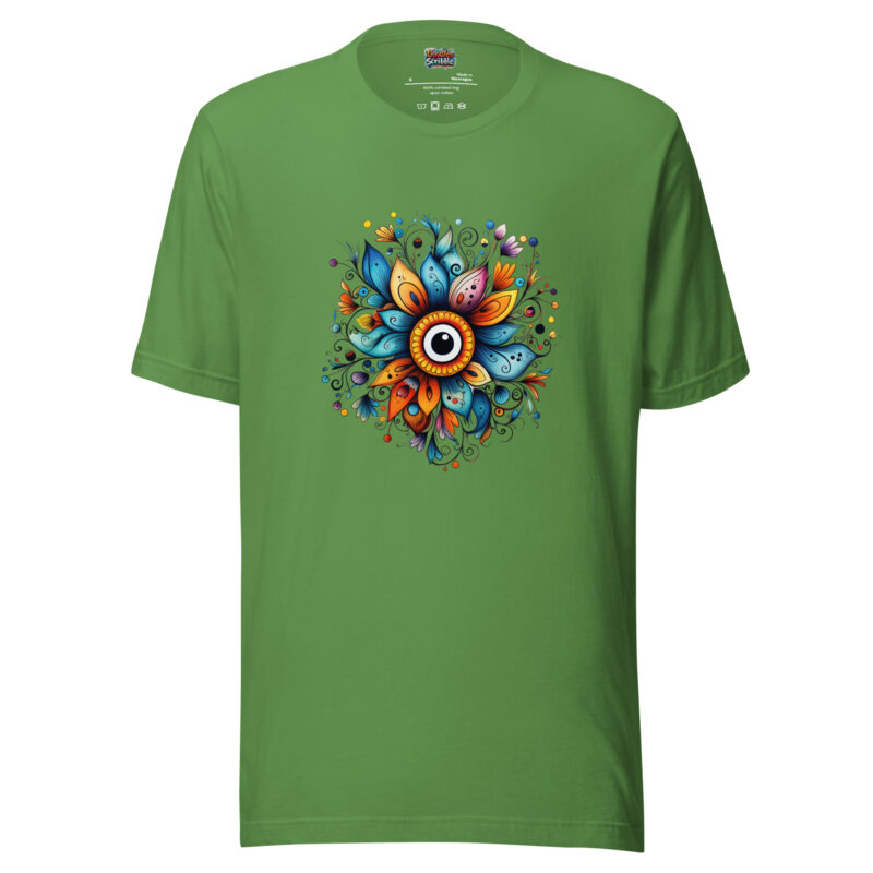 Floral Eye T-Shirt - Enigmatic Hypnotic Petal Gaze alternate view