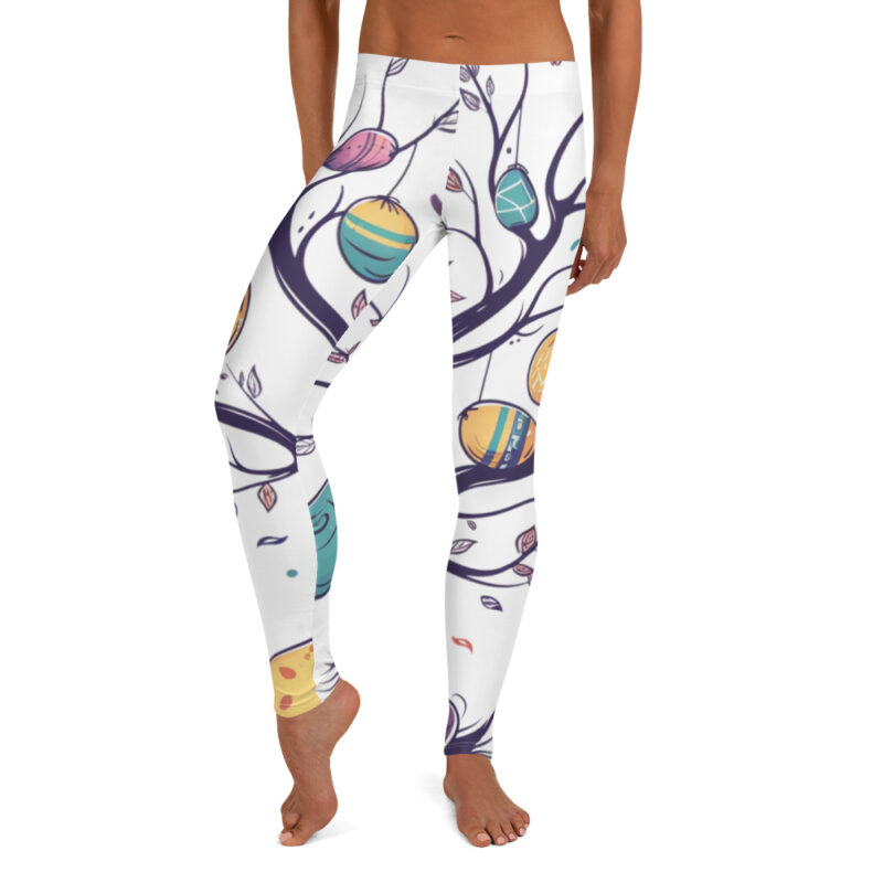 Evening Egg Tree Elegance Full-Length Leggings for Festive Nights