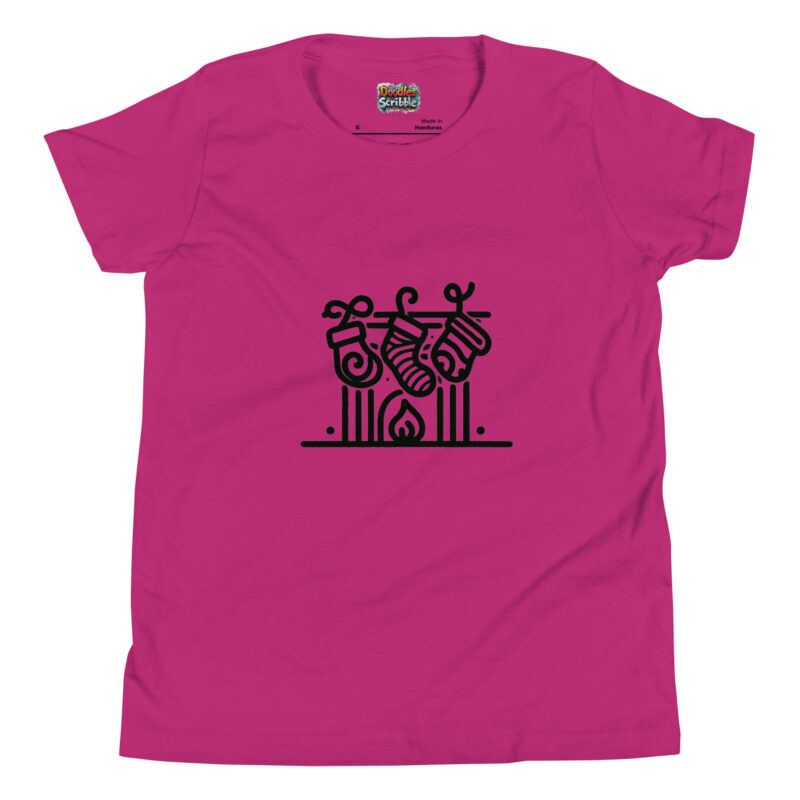 Festive Stockings Doodle T-Shirt - Holiday Cheer