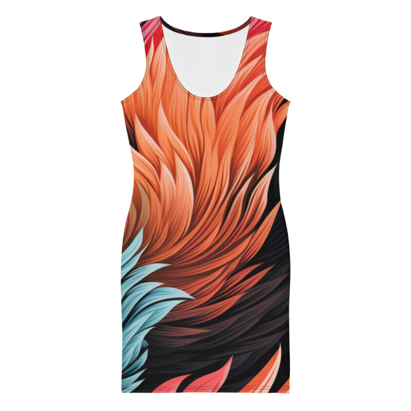 Fiery Swirl Bodycon Dress alternate view