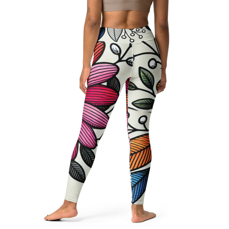 Floral Fantasy Yoga Leggings with Blossom Print alternate view