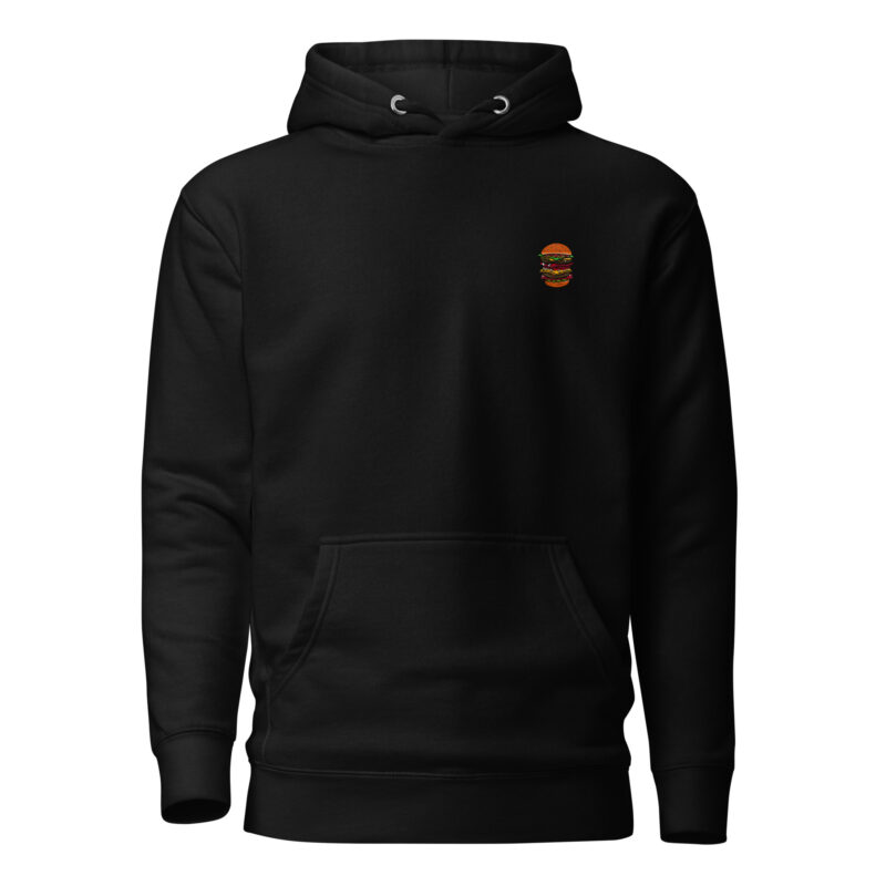 Friar Burgs Graphic Hoodie with Burger Front and Monk Back alternate view