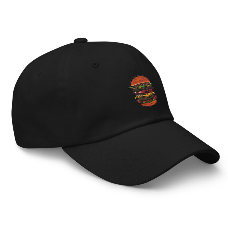 Friar Burgs Burger Dad Cap with Full-Colour Embroidered Burger alternate view