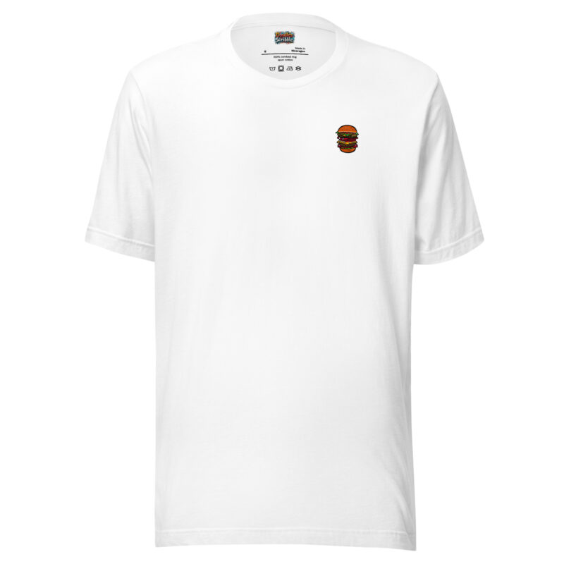 Friar Burgs EST. 2023 Small Front Burger Logo T-Shirt - Subtle Graphic Tee