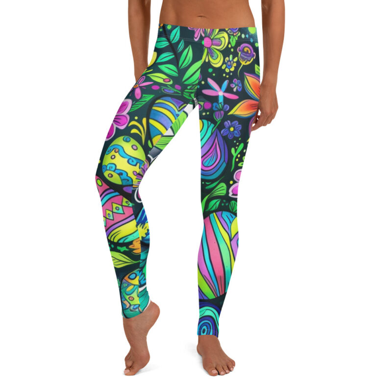 Full-Length Easter Floral Extravaganza Leggings