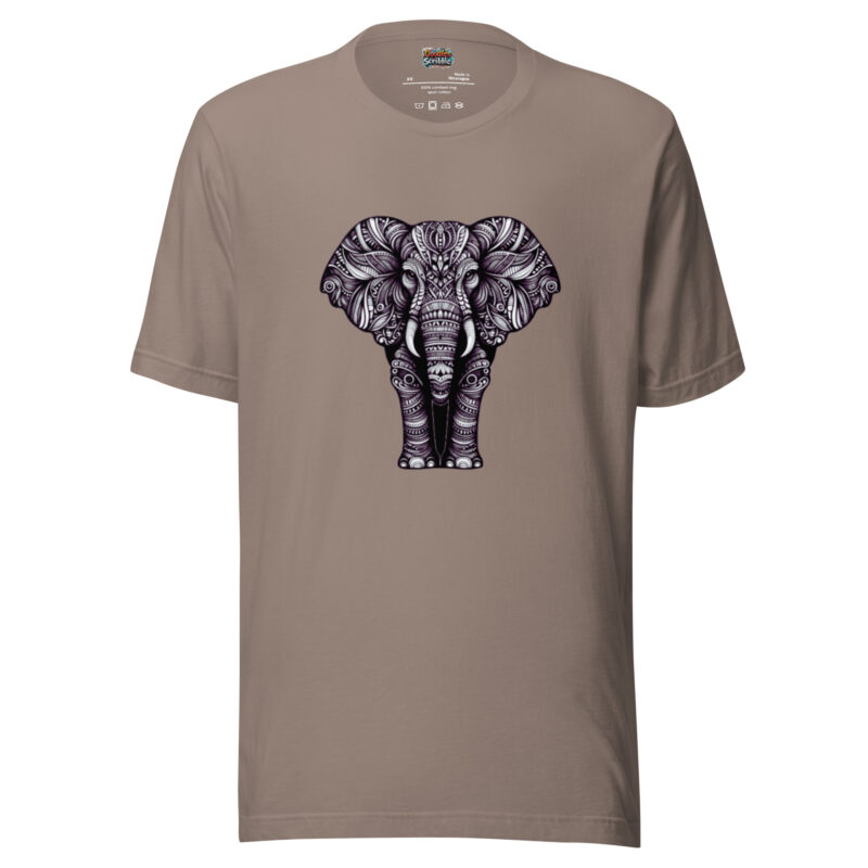 Zentangle Elephant T-Shirt - Gentle Titan of the Savannah alternate view