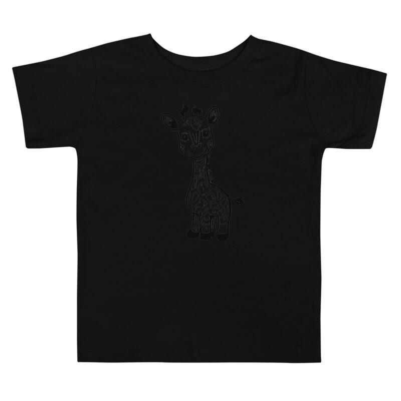 Giraffe Doodle Toddler Shorts with Delightful Art alternate view
