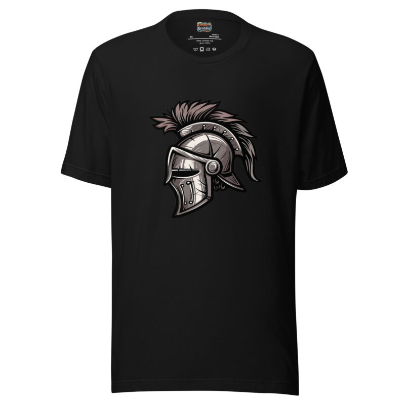 Gladiator Crest Helmet T-Shirt with Scribble Art alternate view