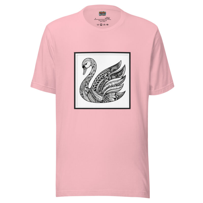 Graceful Reflection T-Shirt - Serene Swan