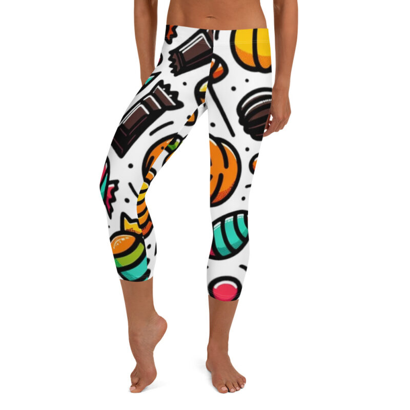 Halloween Doodles Capri Leggings - Trick-or-Treat Chic alternate view