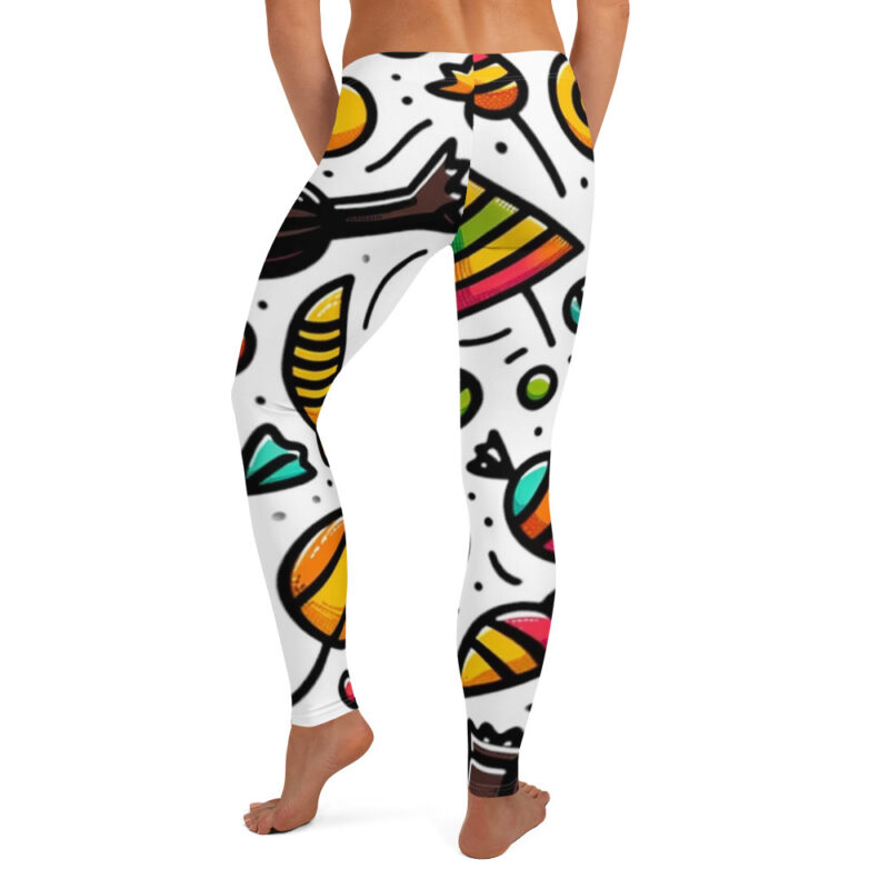 Halloween Doodles Leggings - Candy Corn Celebration alternate view