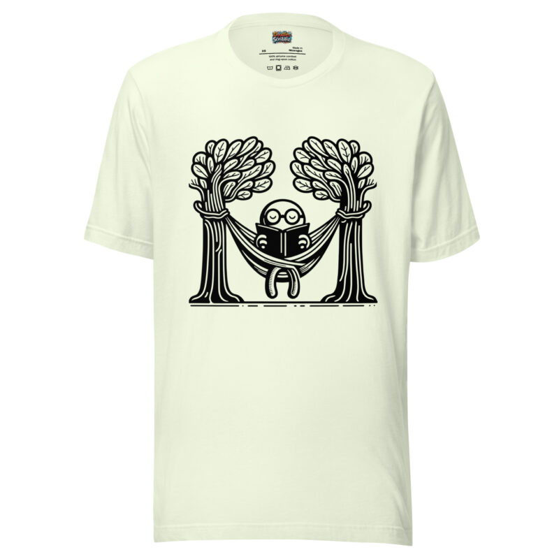 Hammock Retreat T-Shirt - Reading Oasis Doodle