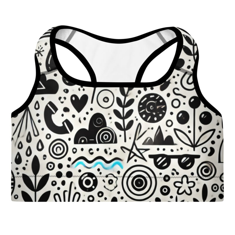 Happy Garden Cool Doodle Padded Sports Bra